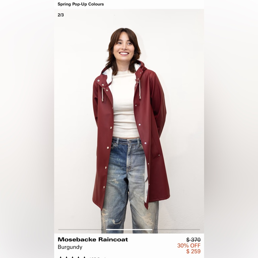 Stutterheim Mosebacke Raincoat
Burgundy
